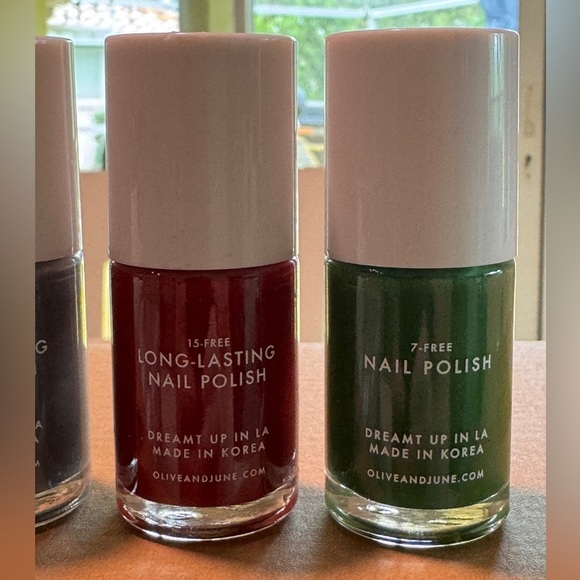 Bundle of 4 Polish Olive & June NEW With Top Coat - Dark Tones Lot - Picture 2 of 3